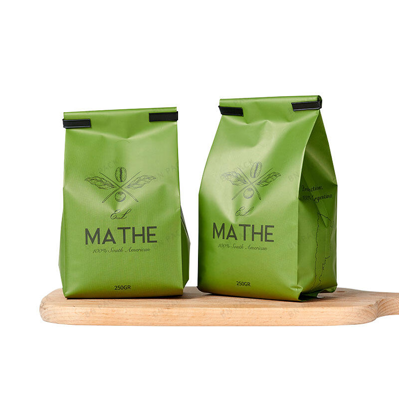 Four-Side Coffee Pouch with Tin Tie